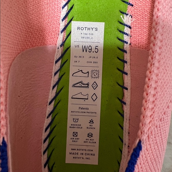 Rothy’s The Point II Flats Carnation Pink Size 9.5 Knit Pointed Toe New No Box - Picture 9 of 10